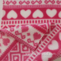 100 Polyester Pink Heart Pattern Both Side Brushed One Side Anti-pilling Printed Polar Fleece Fabric for Sofa Clothing